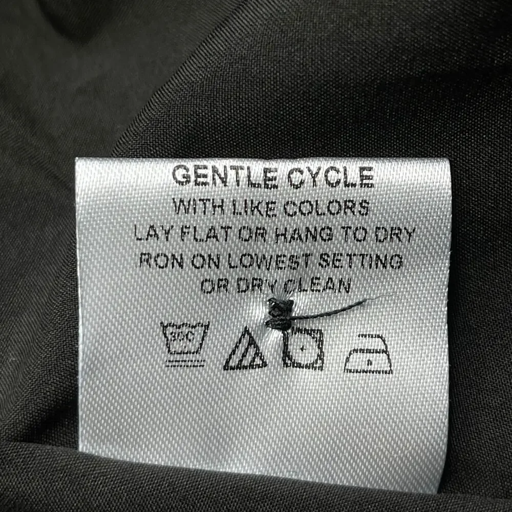 The Shirt Rochelle Behrens Veronica Taffeta Babydoll Dress size M Black - Picture 8 of 11